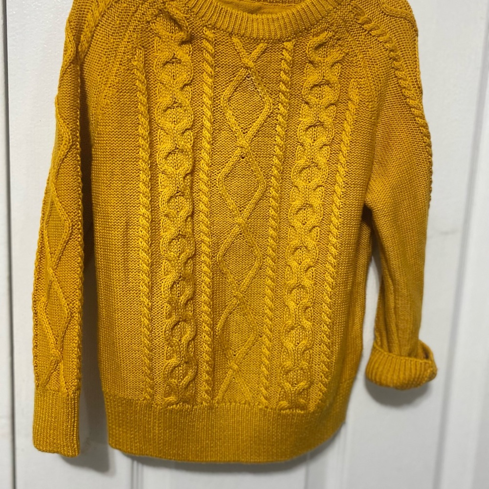 EUC H&M Kids Mustard yellow Cable Knit Sweater (Size 2-4 Yrs)